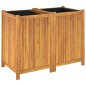 vidaXL Jardinera con forro madera maciza de acacia 100x50x75 cm vidaXL Jardinera con forro madera maciza de acacia 100x50x75 cm