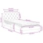vidaXL Cama con colchón terciopelo azul 100x200 cm vidaXL Cama con colchón terciopelo azul 100x200 cm