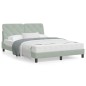 vidaXL Cama con colchón terciopelo gris claro 120x200 cm vidaXL Cama con colchón terciopelo gris claro 120x200 cm