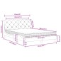 vidaXL Cama con colchón azul terciopelo 120x200 cm vidaXL Cama con colchón azul terciopelo 120x200 cm