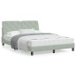vidaXL Cama con colchón terciopelo gris claro 140x190 cm