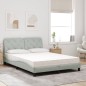 vidaXL Cama con colchón terciopelo gris claro 140x190 cm