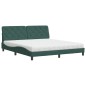 vidaXL Cama con colchón terciopelo verde oscuro 180x200 cm vidaXL Cama con colchón terciopelo verde oscuro 180x200 cm