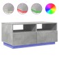 vidaXL Mesa de centro con luces LED gris hormigón 90x49x40 cm vidaXL Mesa de centro con luces LED gris hormigón 90x49x40 cm