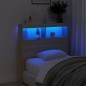 vidaXL Cabecero de cama con LED roble Sonoma 100x17x102 cm vidaXL Cabecero de cama con LED roble Sonoma 100x17x102 cm