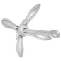 vidaXL Ancla plegable con cuerda hierro maleable plateado 6 kg vidaXL Ancla plegable con cuerda hierro maleable plateado 6 kg