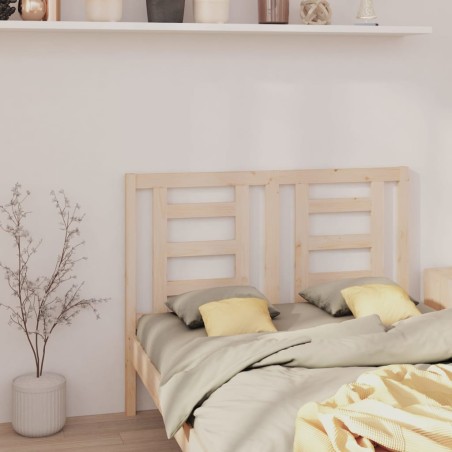 vidaXL Cabecero de cama madera maciza de pino 126x4x100 cm