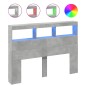 vidaXL Cabecero de cama con luz LED gris hormigón 140x17x102 cm vidaXL Cabecero de cama con luz LED gris hormigón 140x17x102 cm