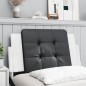 vidaXL Cabecero de cama acolchado cuero sintético negro y blanco 80 cm vidaXL Cabecero de cama acolchado cuero sintético negro y blanco 80 cm