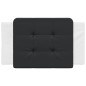 vidaXL Cabecero de cama acolchado cuero sintético negro y blanco 80 cm vidaXL Cabecero de cama acolchado cuero sintético negro y blanco 80 cm