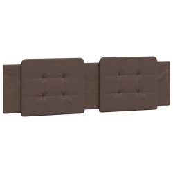 vidaXL Cabecero de cama acolchado cuero sintético marrón 180 cm