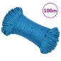 vidaXL Cuerda de trabajo polipropileno azul 8 mm 100 m vidaXL Cuerda de trabajo polipropileno azul 8 mm 100 m