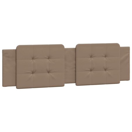 vidaXL Cabecero de cama acolchado cuero sintético capuchino 180 cm