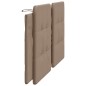 vidaXL Cabecero de cama acolchado cuero sintético capuchino 180 cm