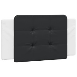 vidaXL Cabecero de cama acolchado cuero sintético negro blanco 100 cm