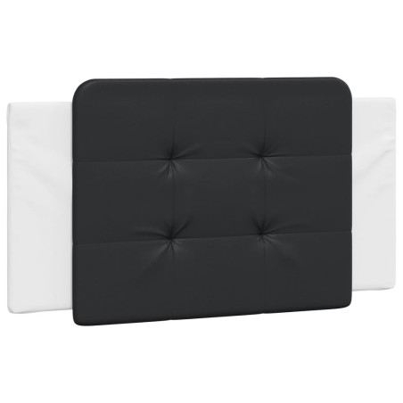 vidaXL Cabecero de cama acolchado cuero sintético negro blanco 100 cm
