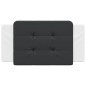 vidaXL Cabecero de cama acolchado cuero sintético negro blanco 100 cm vidaXL Cabecero de cama acolchado cuero sintético negro blanco 100 cm