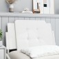 vidaXL Cabecero de cama acolchado cuero sintético blanco 90 cm vidaXL Cabecero de cama acolchado cuero sintético blanco 90 cm