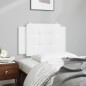 vidaXL Cabecero de cama acolchado cuero sintético blanco 90 cm vidaXL Cabecero de cama acolchado cuero sintético blanco 90 cm