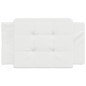 vidaXL Cabecero de cama acolchado cuero sintético blanco 90 cm vidaXL Cabecero de cama acolchado cuero sintético blanco 90 cm