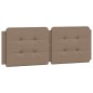vidaXL Cabecero de cama acolchado cuero sintético capuchino 120 cm vidaXL Cabecero de cama acolchado cuero sintético capuchino 120 cm