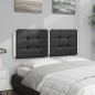 vidaXL Cabecero de cama acolchado cuero sintético negro blanco 120 cm vidaXL Cabecero de cama acolchado cuero sintético negro blanco 120 cm