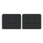 vidaXL Cabecero de cama acolchado cuero sintético negro blanco 120 cm vidaXL Cabecero de cama acolchado cuero sintético negro blanco 120 cm