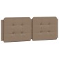 vidaXL Cabecero de cama acolchado cuero sintético capuchino 140 cm vidaXL Cabecero de cama acolchado cuero sintético capuchino 140 cm