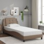 vidaXL Estructura de cama con LED cuero sintético capuchino 80x200 cm vidaXL Estructura de cama con LED cuero sintético capuchino 80x200 cm