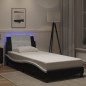 vidaXL Estructura cama con LED cuero sintético negro blanco 90x200 cm vidaXL Estructura cama con LED cuero sintético negro blanco 90x200 cm