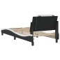 vidaXL Estructura cama con LED cuero sintético negro blanco 90x200 cm vidaXL Estructura cama con LED cuero sintético negro blanco 90x200 cm