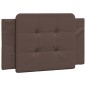 vidaXL Estructura cama con luces LED cuero sintético marrón 100x200 cm