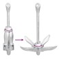 vidaXL Ancla plegable con cuerda hierro maleable plateado 6 kg vidaXL Ancla plegable con cuerda hierro maleable plateado 6 kg
