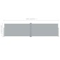 vidaXL Toldo Lateral Retráctil 160x600 cm Gris vidaXL Toldo Lateral Retráctil 160x600 cm Gris