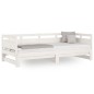 vidaXL Sofá cama extraíble madera maciza de pino blanco 2x(90x200) cm vidaXL Sofá cama extraíble madera maciza de pino blanco 2x(90x200) cm