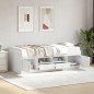 vidaXL Tumbona con cajones madera de ingeniería blanco 90x190 cm