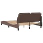 vidaXL Estructura cama con luces LED cuero sintético marrón 120x200 cm vidaXL Estructura cama con luces LED cuero sintético marrón 120x200 cm