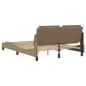 vidaXL Estructura de cama con LED cuero sintético capuchino 120x200 cm vidaXL Estructura de cama con LED cuero sintético capuchino 120x200 cm