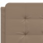vidaXL Estructura de cama con LED cuero sintético capuchino 120x200 cm vidaXL Estructura de cama con LED cuero sintético capuchino 120x200 cm