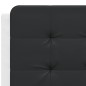 vidaXL Estructura de cama luces LED cuero PE blanco y negro 140x190 cm