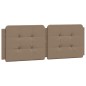 vidaXL Estructura de cama con LED cuero sintético capuchino 140x200 cm