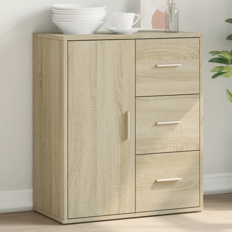vidaXL Aparador de madera de ingeniería roble Sonoma 60x31x70 cm