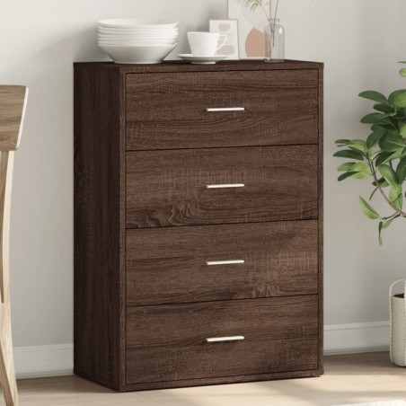 vidaXL Aparador de madera de ingeniería roble marrón 60x31x84 cm