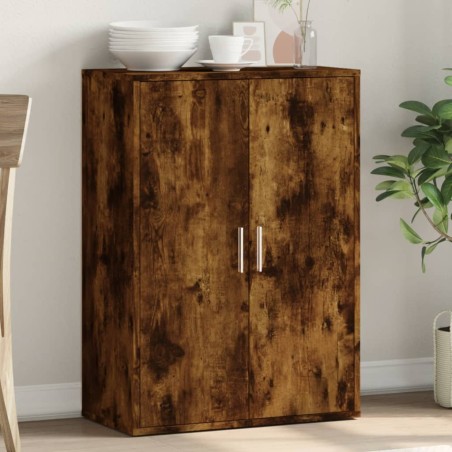 vidaXL Aparador de madera de ingeniería roble ahumado 60x31x84 cm
