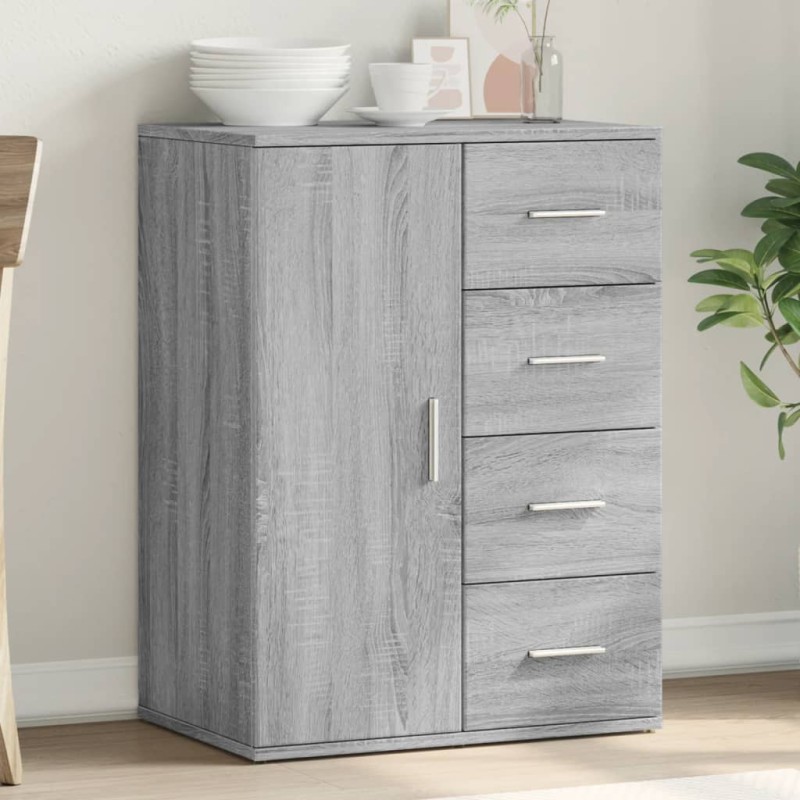 vidaXL Aparador de madera de ingeniería gris Sonoma 59x39x80 cm vidaXL Aparador de madera de ingeniería gris Sonoma 59x39x80 cm