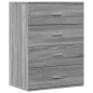 vidaXL Aparador de madera de ingeniería gris Sonoma 60x39x80 cm vidaXL Aparador de madera de ingeniería gris Sonoma 60x39x80 cm