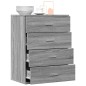 vidaXL Aparador de madera de ingeniería gris Sonoma 60x39x80 cm vidaXL Aparador de madera de ingeniería gris Sonoma 60x39x80 cm