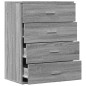 vidaXL Aparador de madera de ingeniería gris Sonoma 60x39x80 cm vidaXL Aparador de madera de ingeniería gris Sonoma 60x39x80 cm