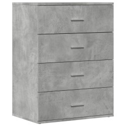 vidaXL Aparador de madera de ingeniería gris hormigón 60x39x80 cm