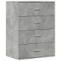 vidaXL Aparador de madera de ingeniería gris hormigón 60x39x80 cm vidaXL Aparador de madera de ingeniería gris hormigón 60x39x80 cm